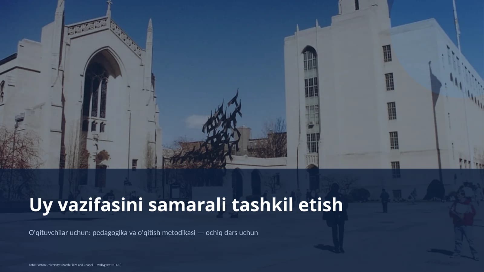 Uy vazifasini samarali tashkil etish