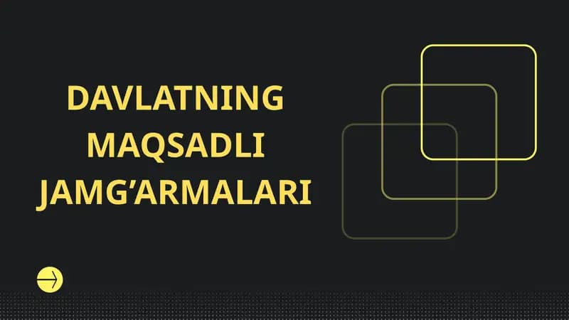 Davlatning Maqsadli jamg'armalari