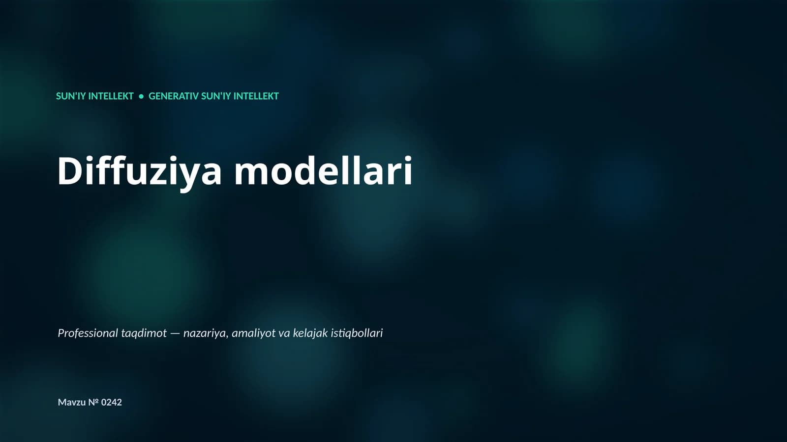 Diffuziya modellari