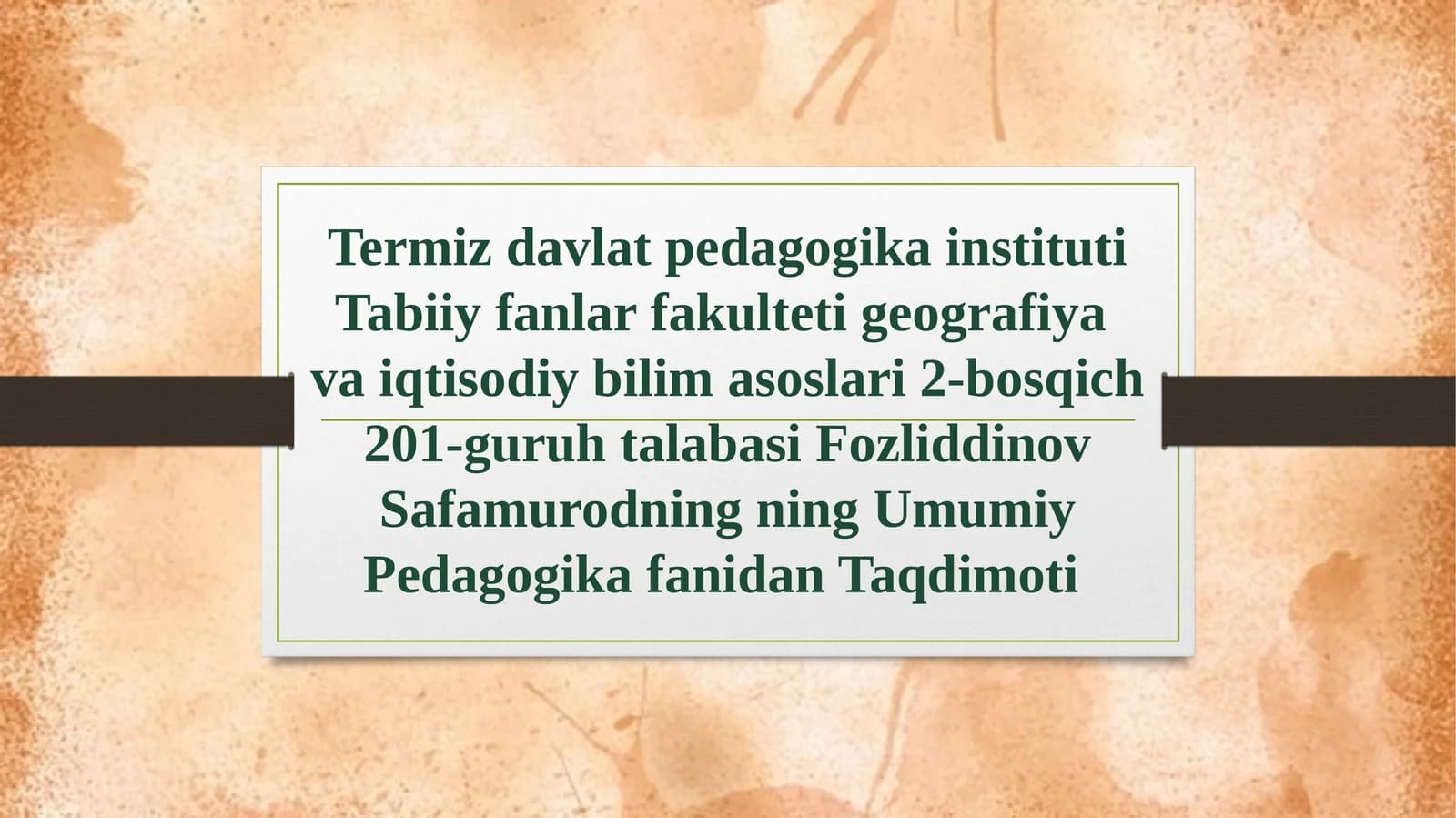AVESTODAGI PEDAGOGIK QARASHLAR