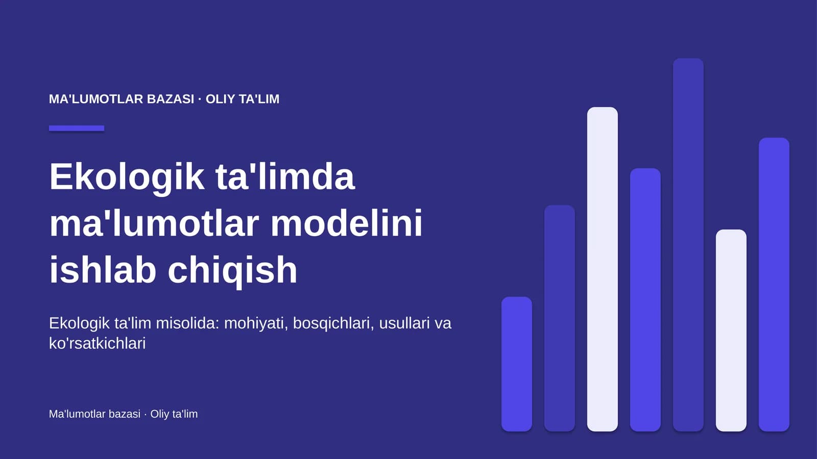 ekologik ta'limda ma'lumotlar modelini ishlab chiqish 8652