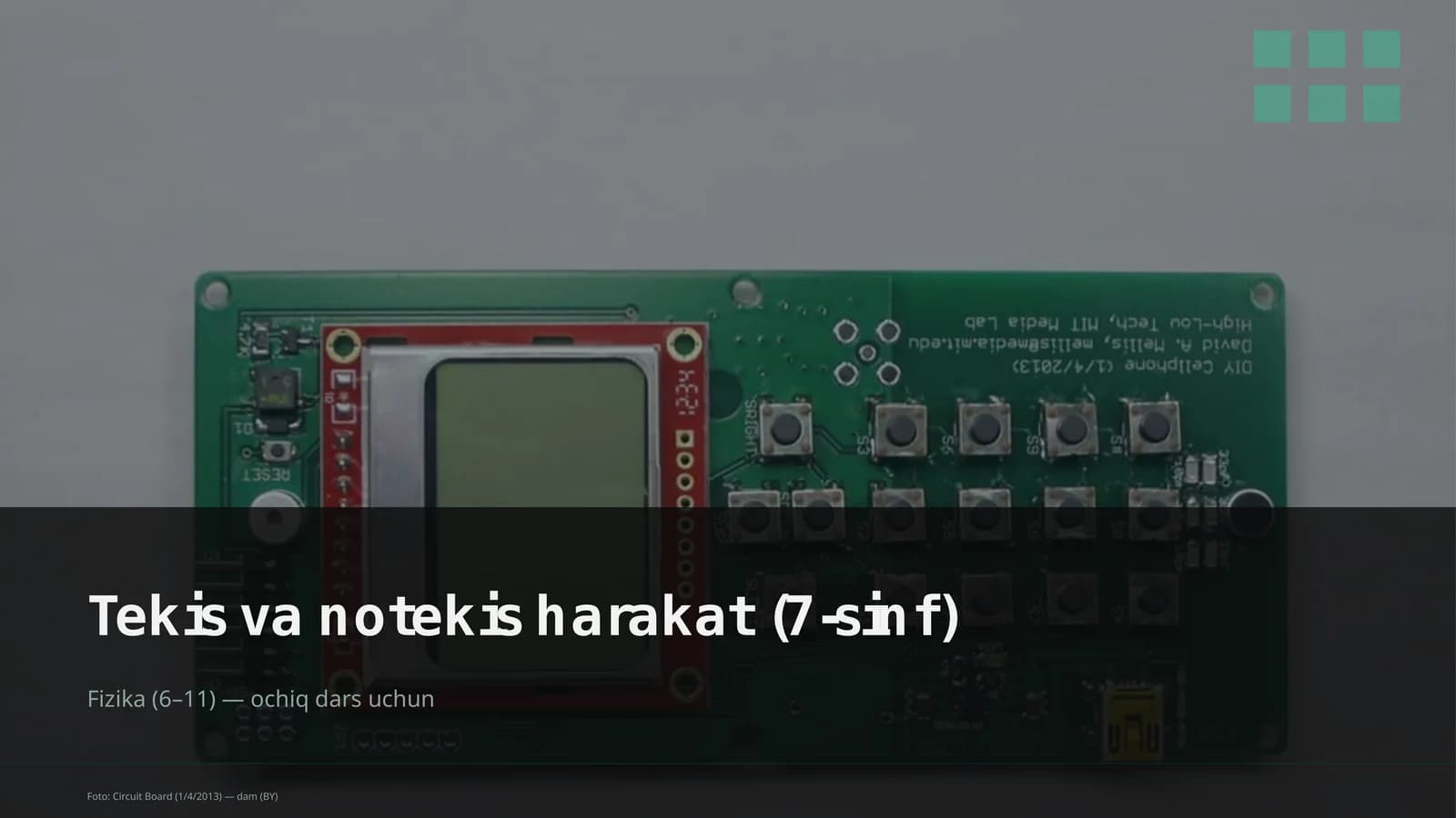 Tekis va notekis harakat (7-sinf)