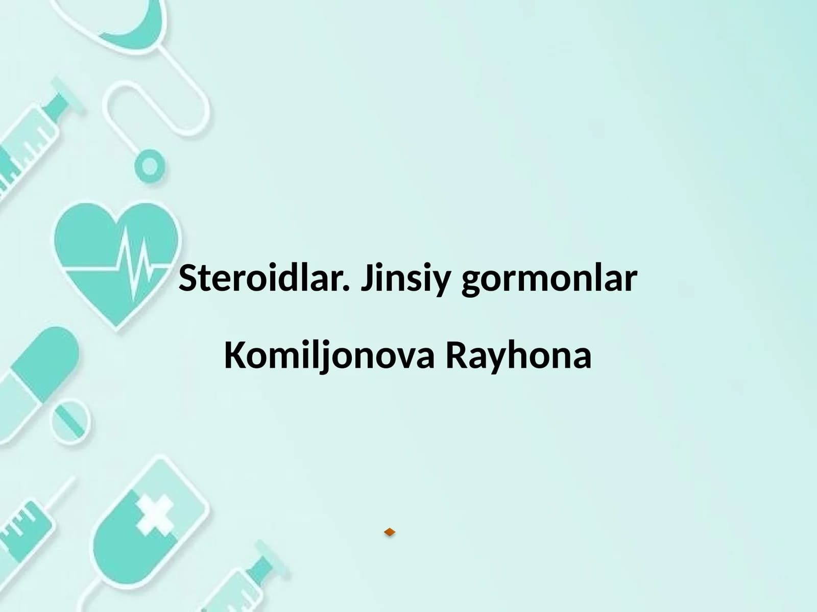 Steroidlar. Jinsiy gormonlar