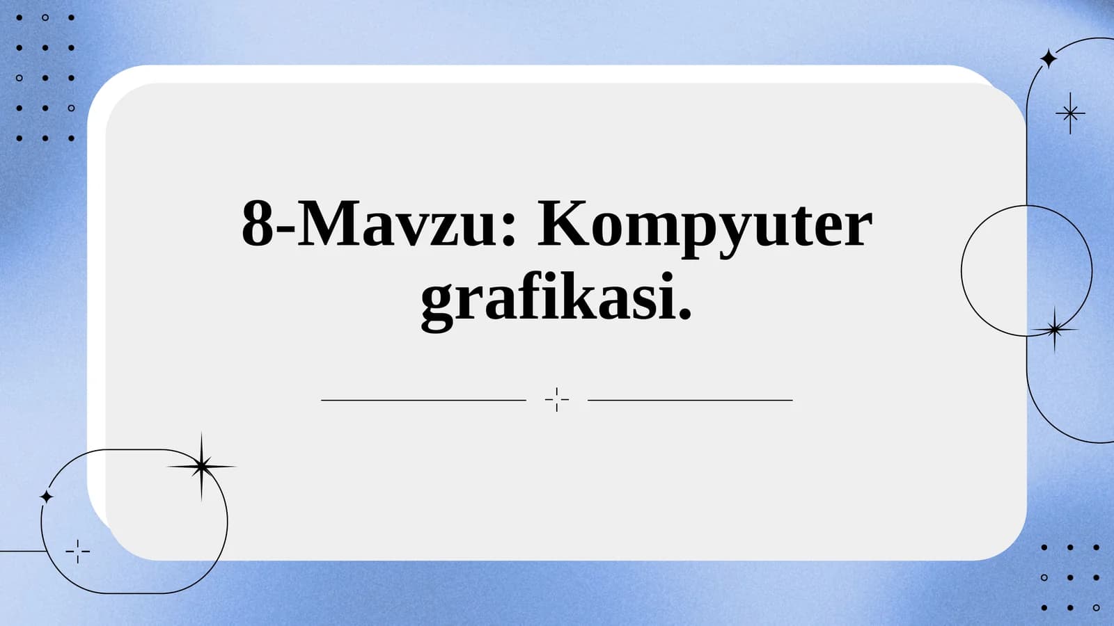 Kompyuter grafikasi