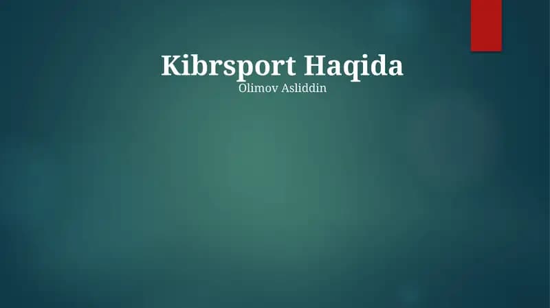 Kibrsport Haqida