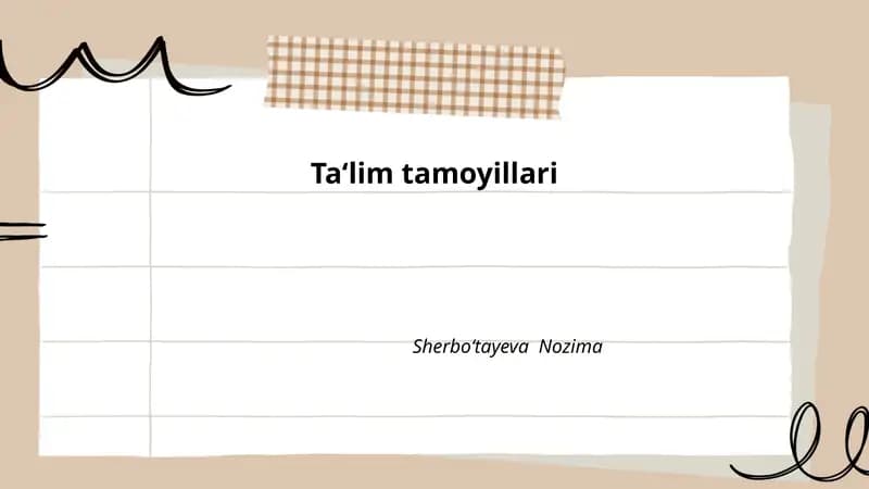 Ta‘lim tamoyillari