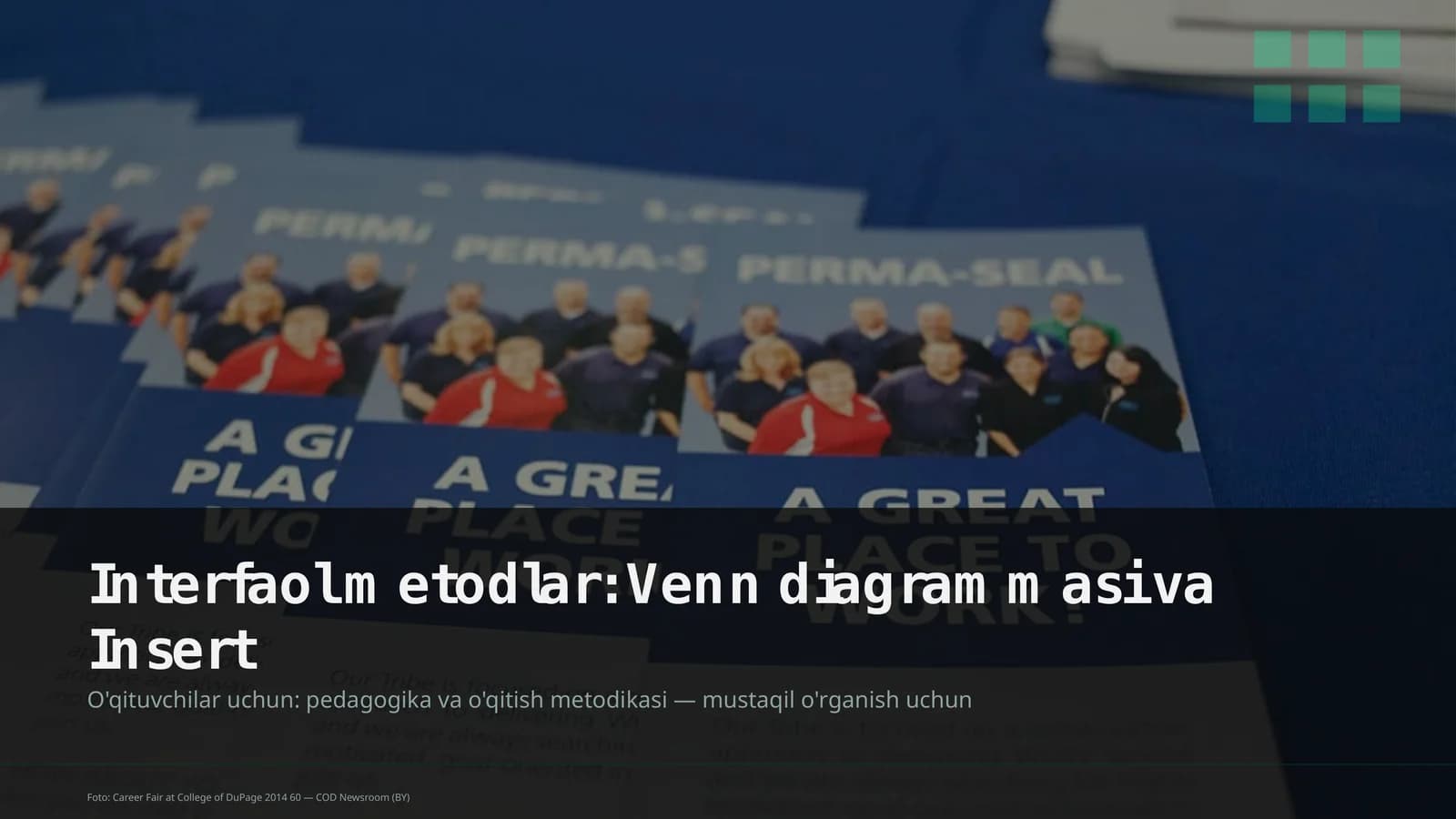 Interfaol metodlar: Venn diagrammasi va Insert