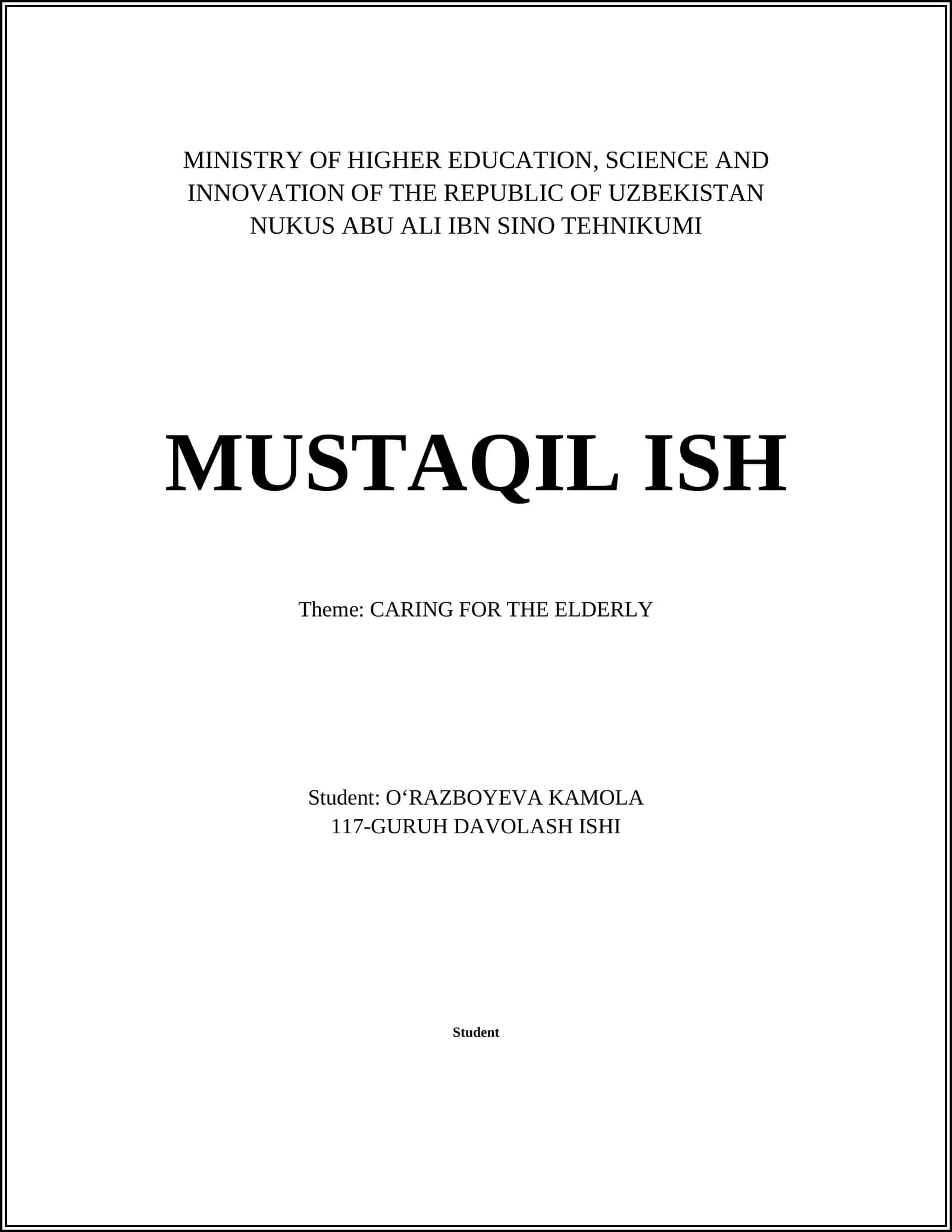 GURUH DAVOLASH ISHI