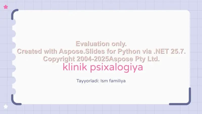 Klinik psixalogiya