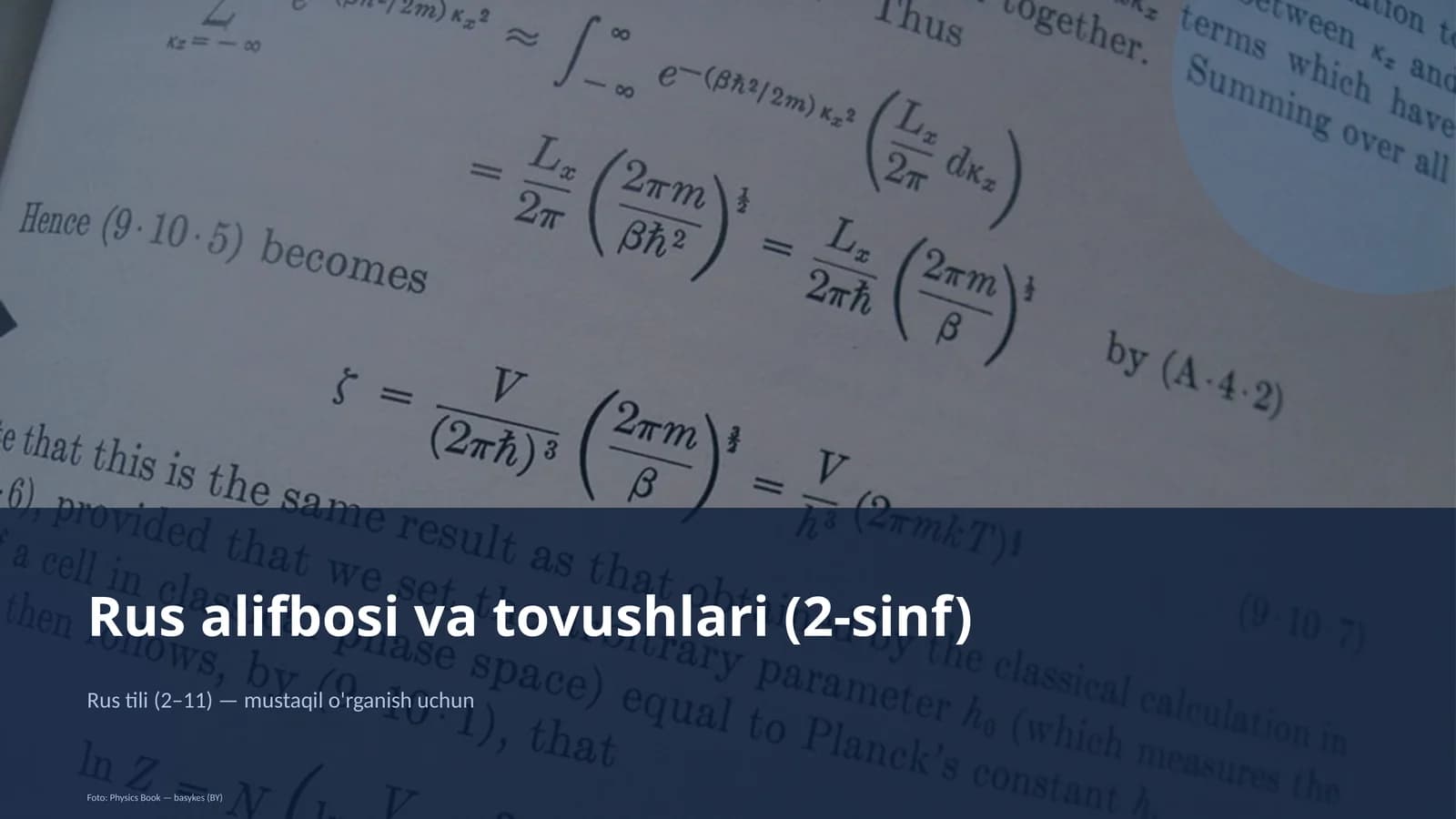 Rus alifbosi va tovushlari (2-sinf)