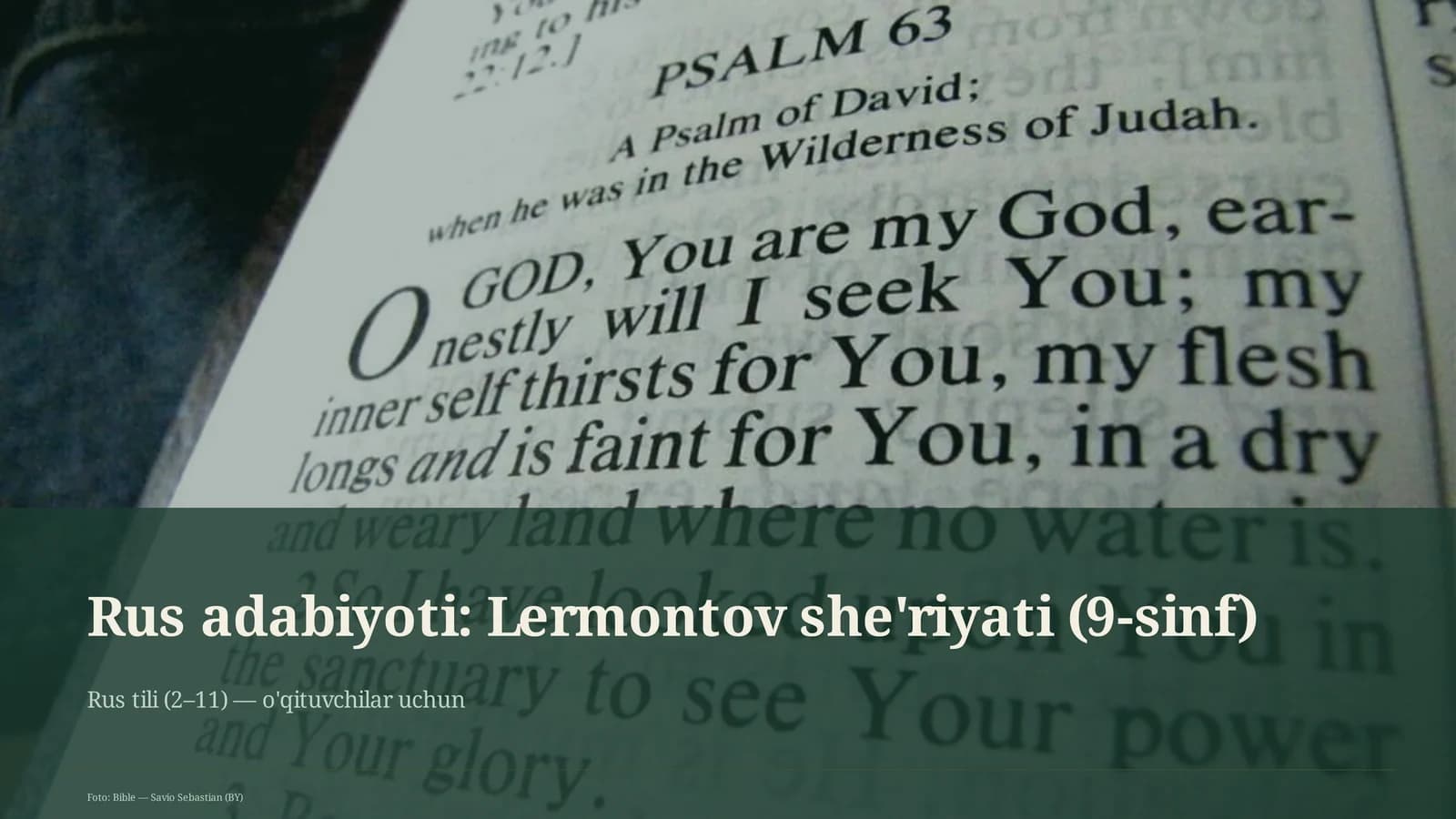 Lermontov she'riyati (9-sinf)