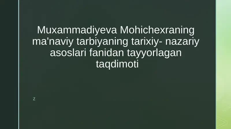 Mavzuxivaxonligidamadaniy-manaviyuyg'onish
