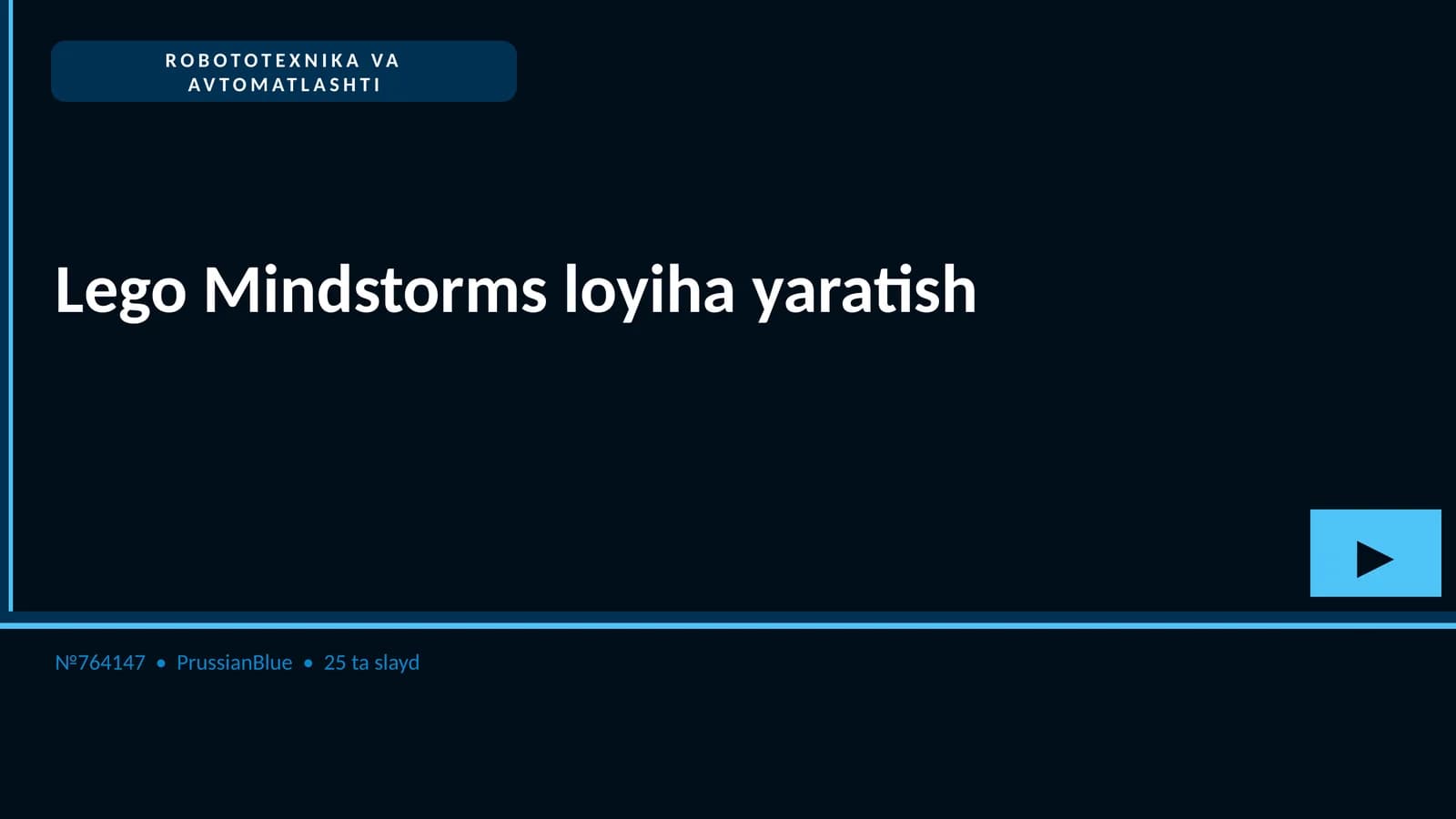 Lego Mindstorms loyiha yaratish