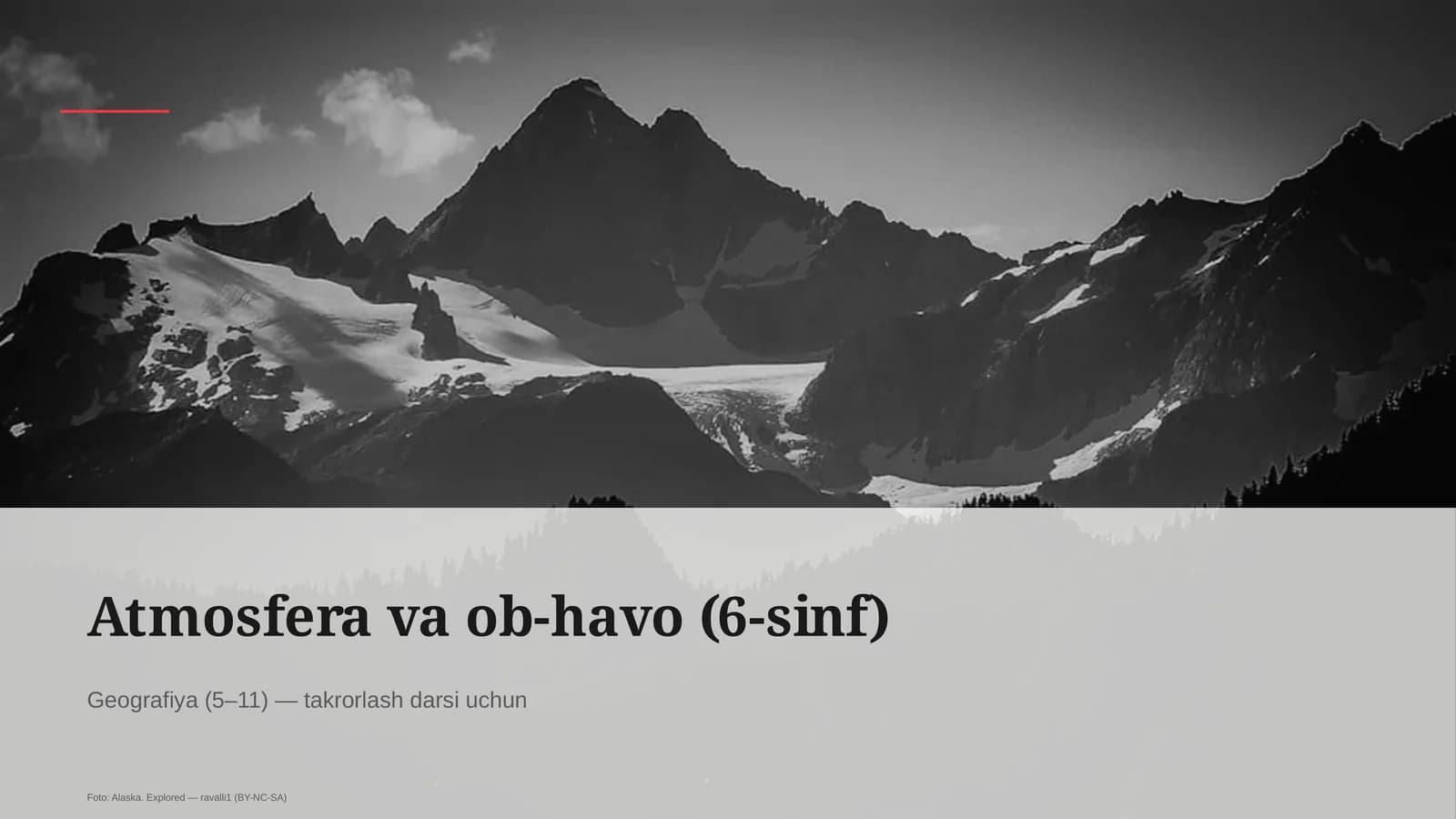 Atmosfera va ob-havo (6-sinf)