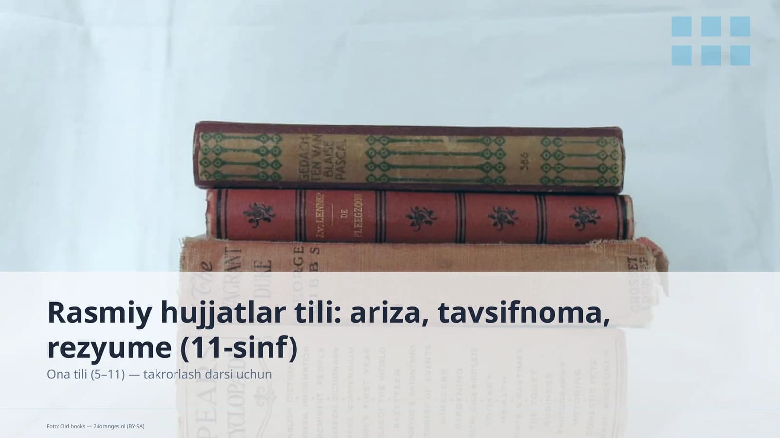 Ona tili (5–11) — takrorlash darsi uchun