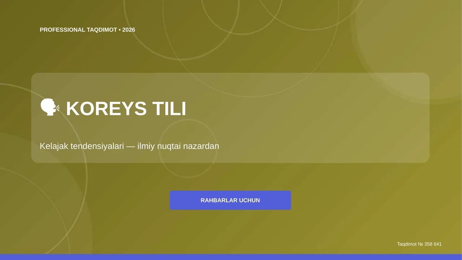 Koreys tili: Kelajak tendensiyalari (ilmiy nuqtai nazardan)