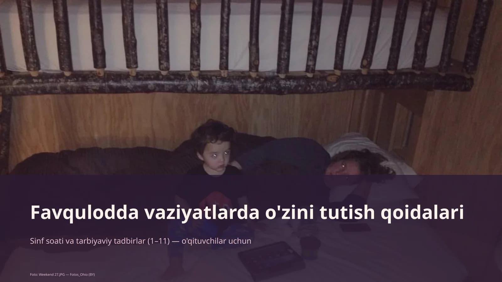 Favqulodda vaziyatlarda o'zini tutish qoidalari