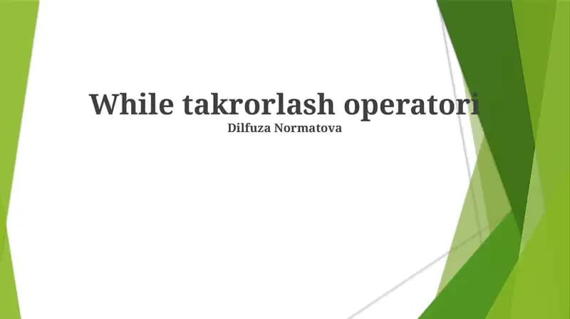 Takrorlash operatori