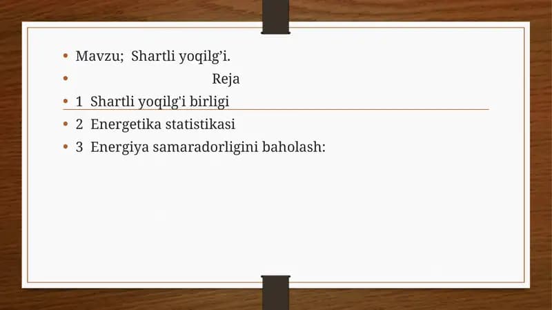 Shartli yoqilg’i