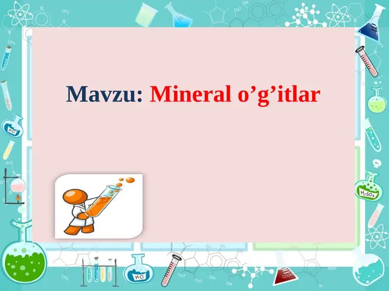 Mineral o’g’itlar
