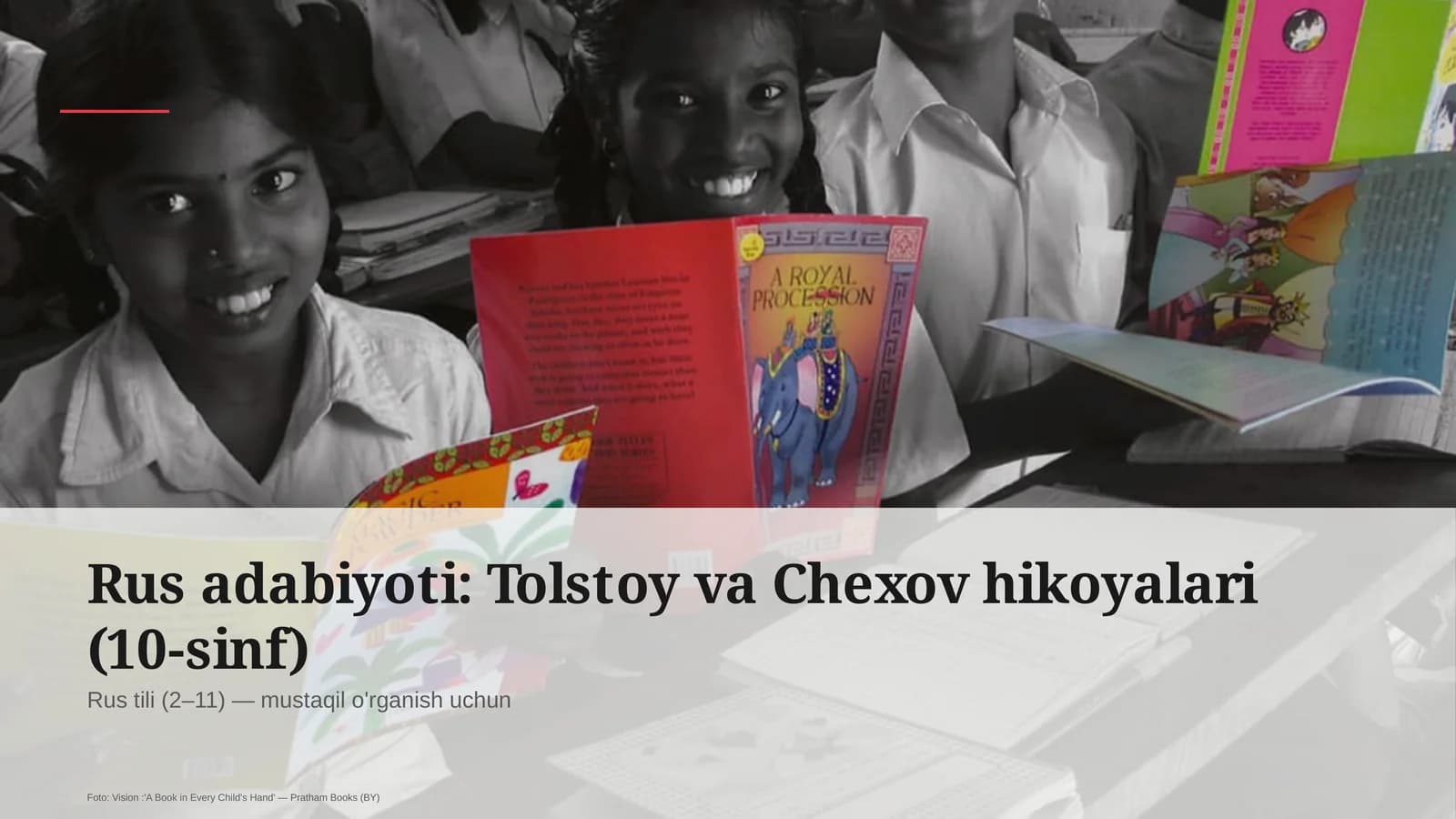 Rus adabiyoti: Tolstoy va Chexov hikoyalari (10-sinf)