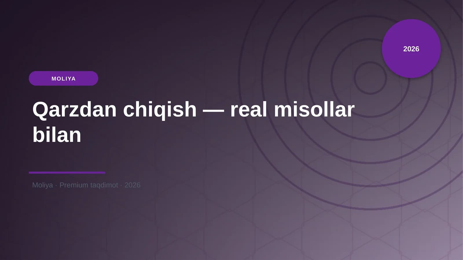 Qarzdan chiqish — real misollar bilan