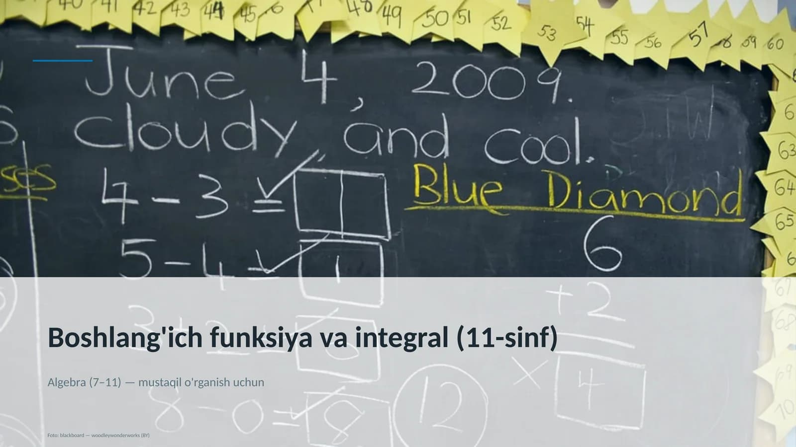 Boshlang'ich funksiya va integral (11-sinf)