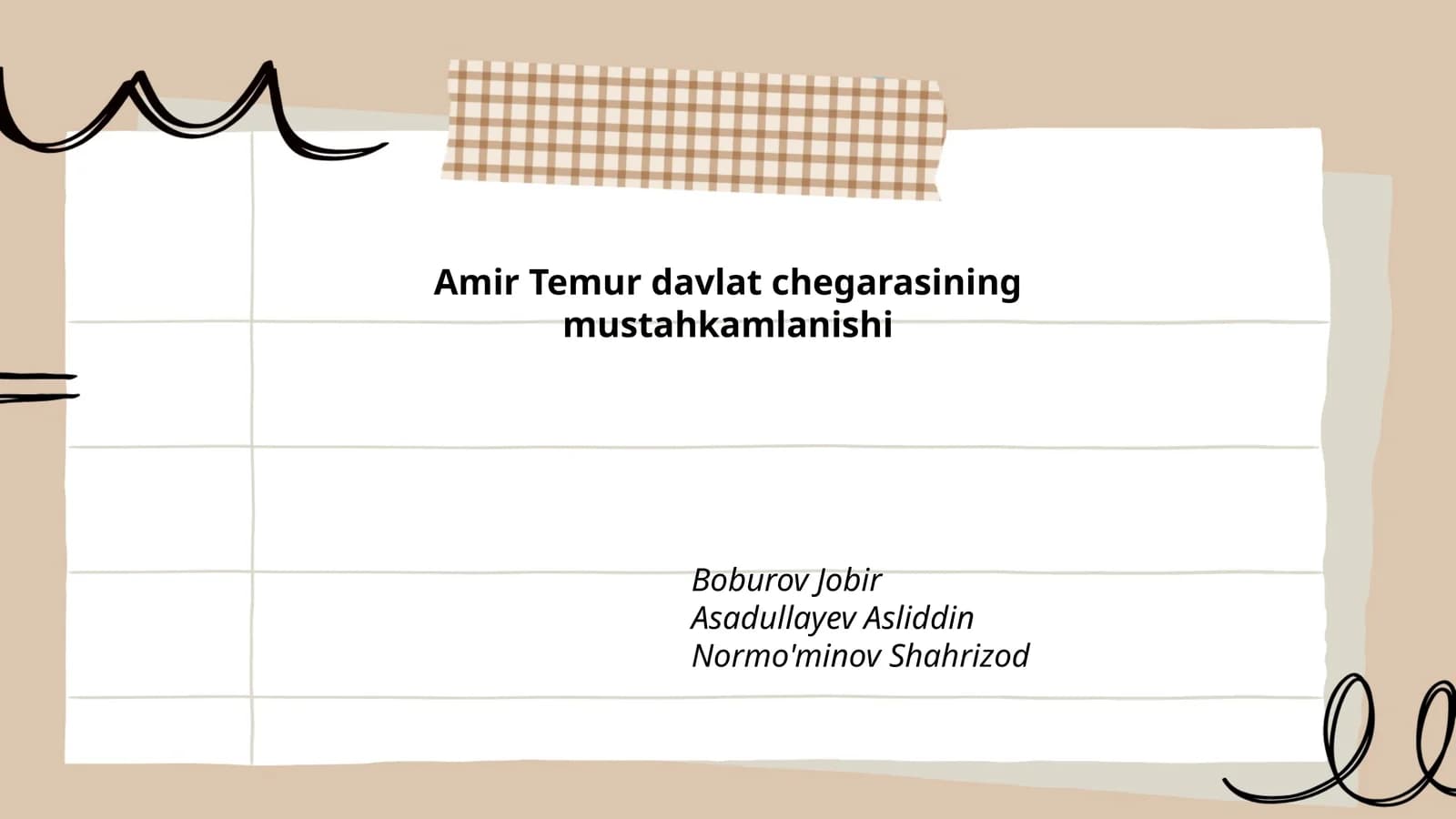 Amir Temur davlat chegarasining mustahkamlanishi