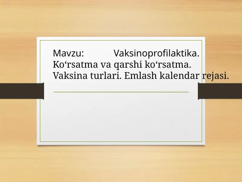 Vaksinoprofilaktika