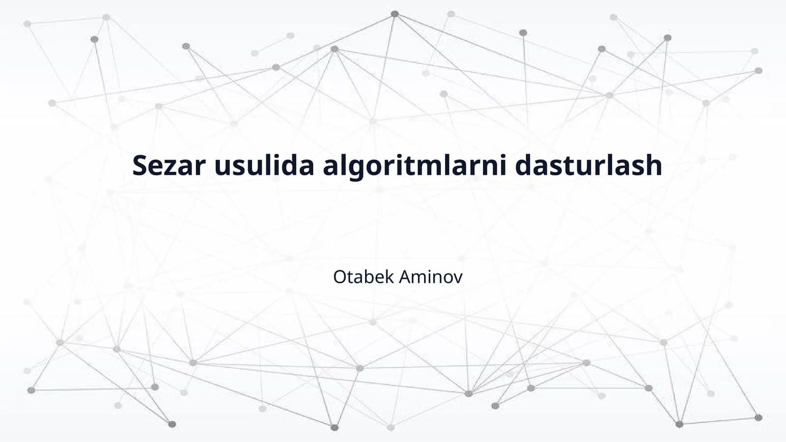 Sezar usulida algoritmlarni dasturlash