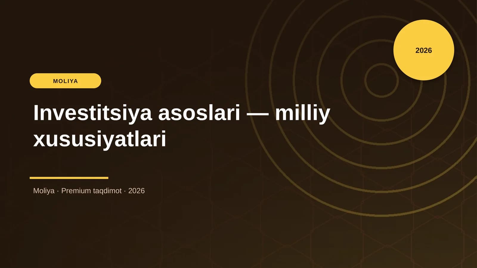 Investitsiya asoslari — milliy xususiyatlari
