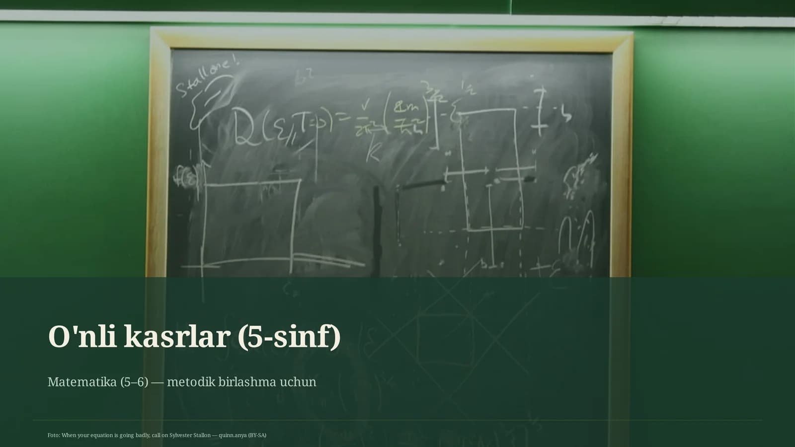 O'nli kasrlar (5-sinf) Matematika (5–6) — metodik birlashma uchun
