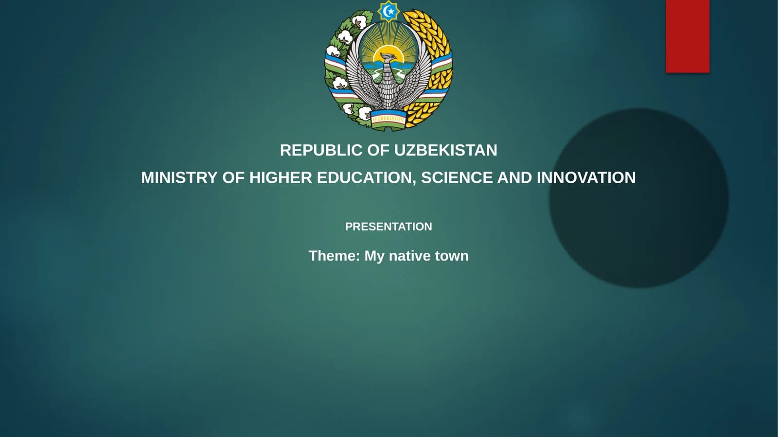 Presentation on "My Native Town"
