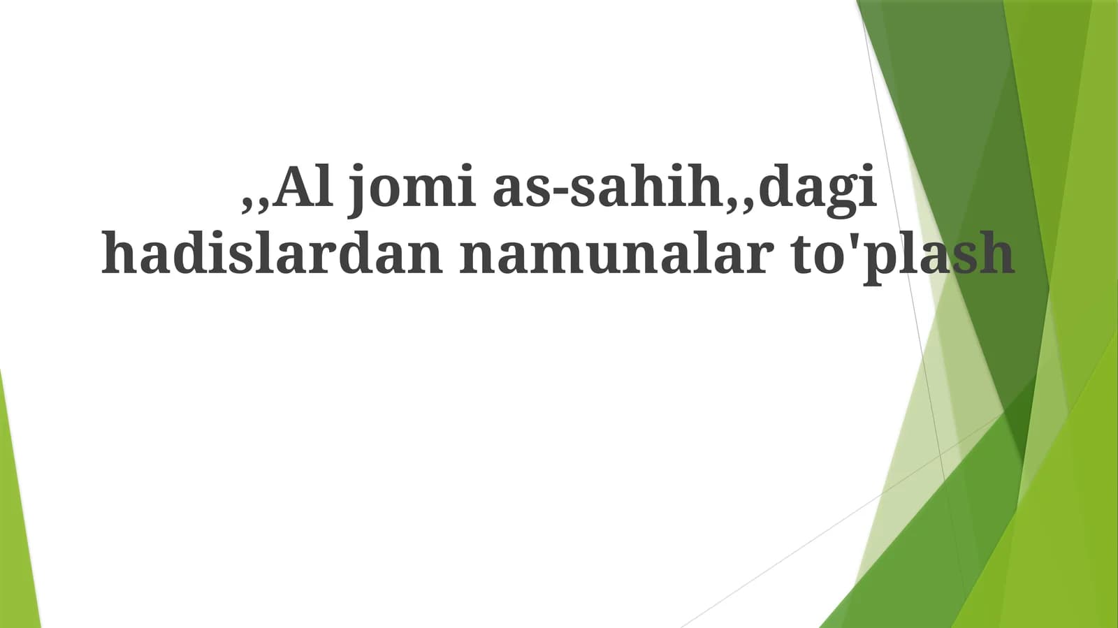 Asosiy Mavzular
