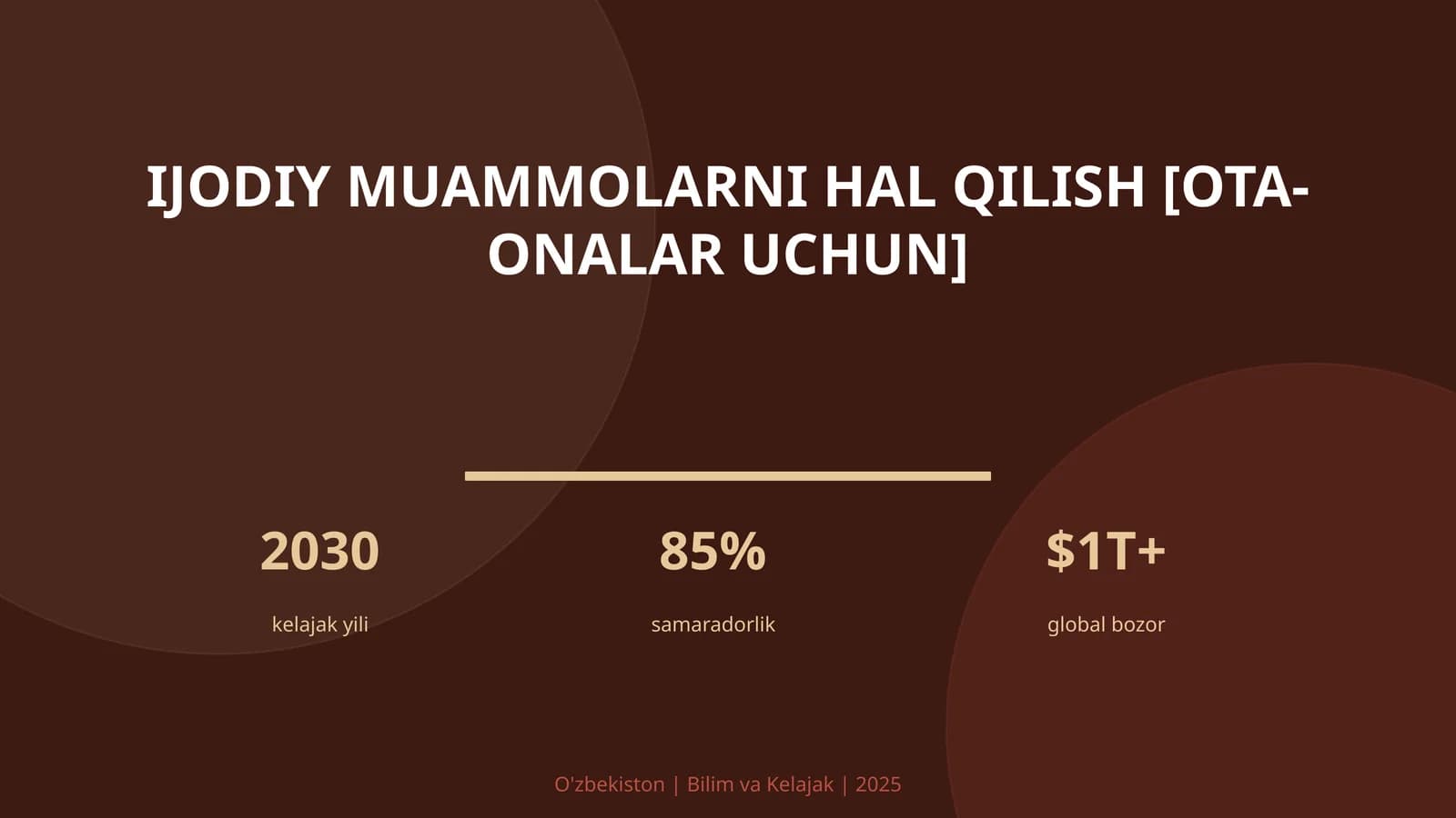 Ijodiy muammolarni hal qilish [ota-onalar uchun]