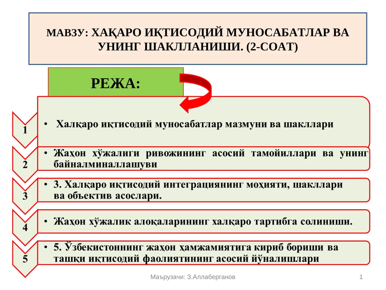Халкаро иктисодий муносабатлар ва унинг шаклланиши