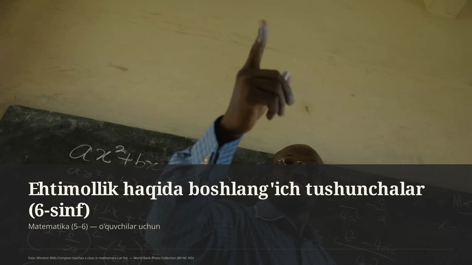 Ehtimollik haqida boshlang'ich tushunchalar (6-sinf)