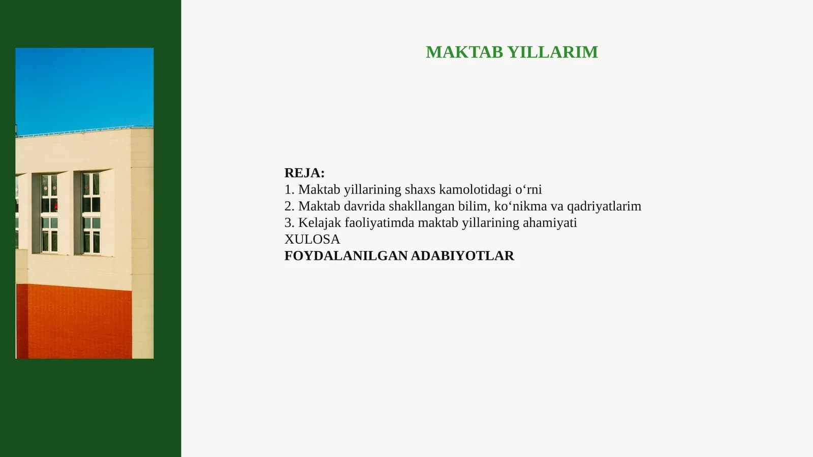MAKTAB YILLARIM