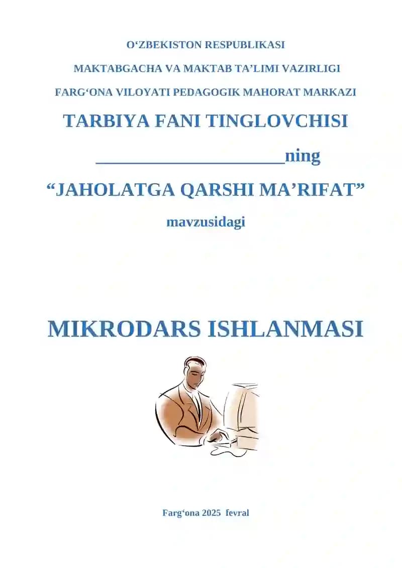 MIKRODARS ISHLANMASI