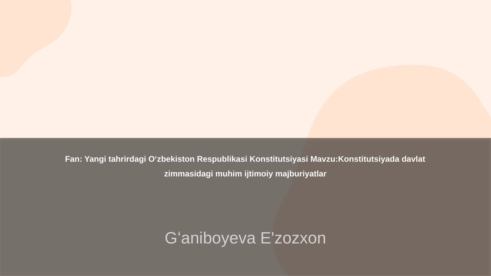 Oʻzbekiston Respublikasi Konstitutsiyasi