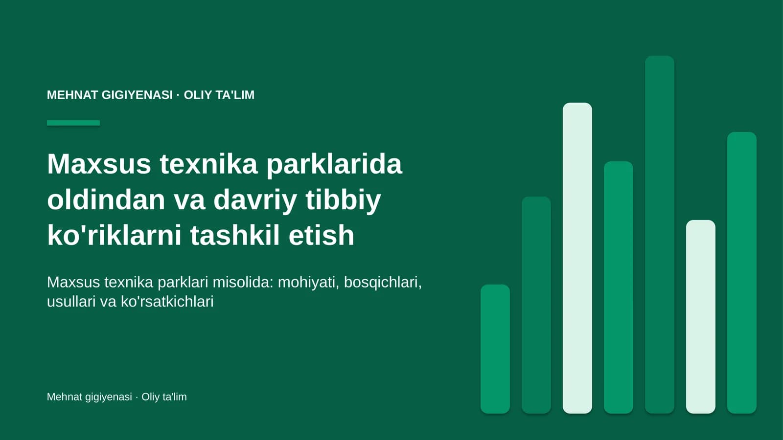 maxsus texnika parklarida oldindan va davriy tibbiy ko'riklarni tashkil etish 2957