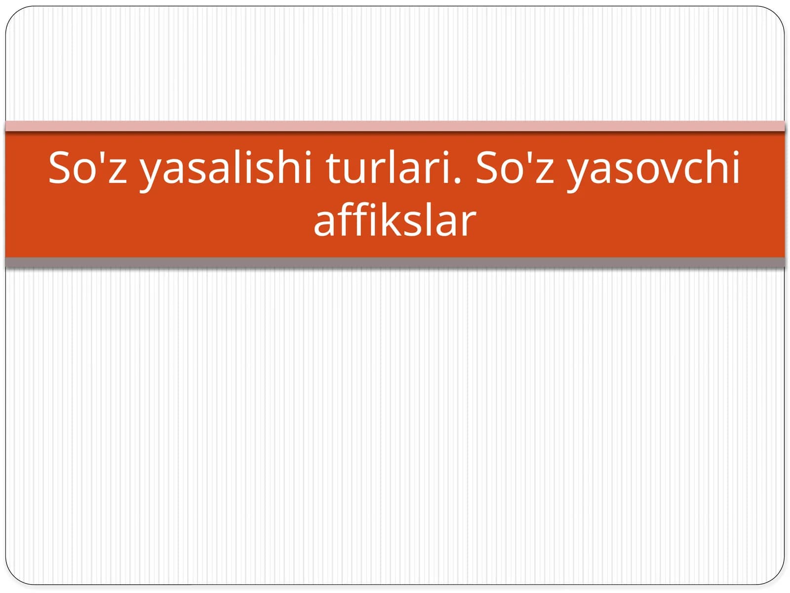 so'z yasalishi