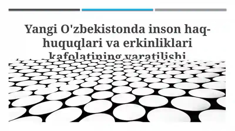 Konstitutsiyaviy islohotlar va inson huquqlari kafolatlari
