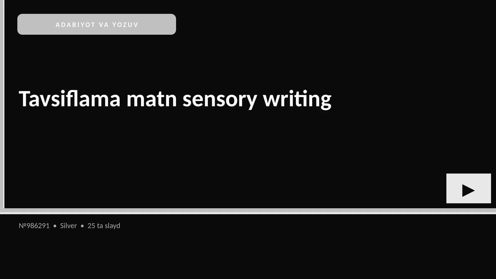 Tavsiflama matn sensory writing