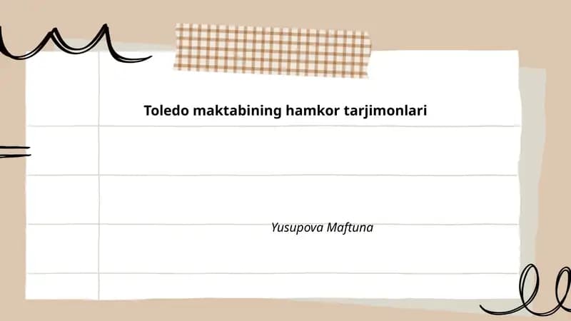 Toledo maktabining hamkor tarjimonlari