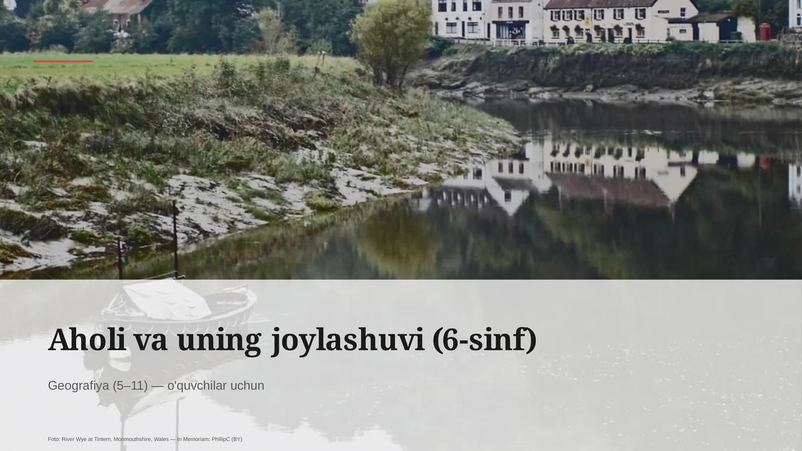Aholi va uning joylashuvi (6-sinf)