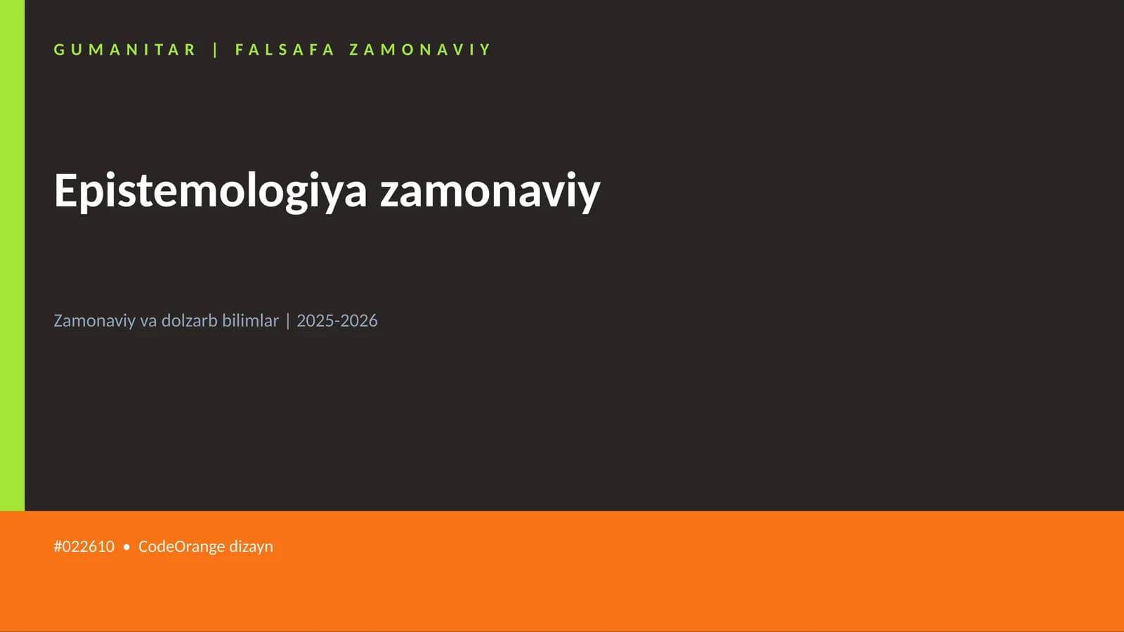 Epistemologiya zamonaviy