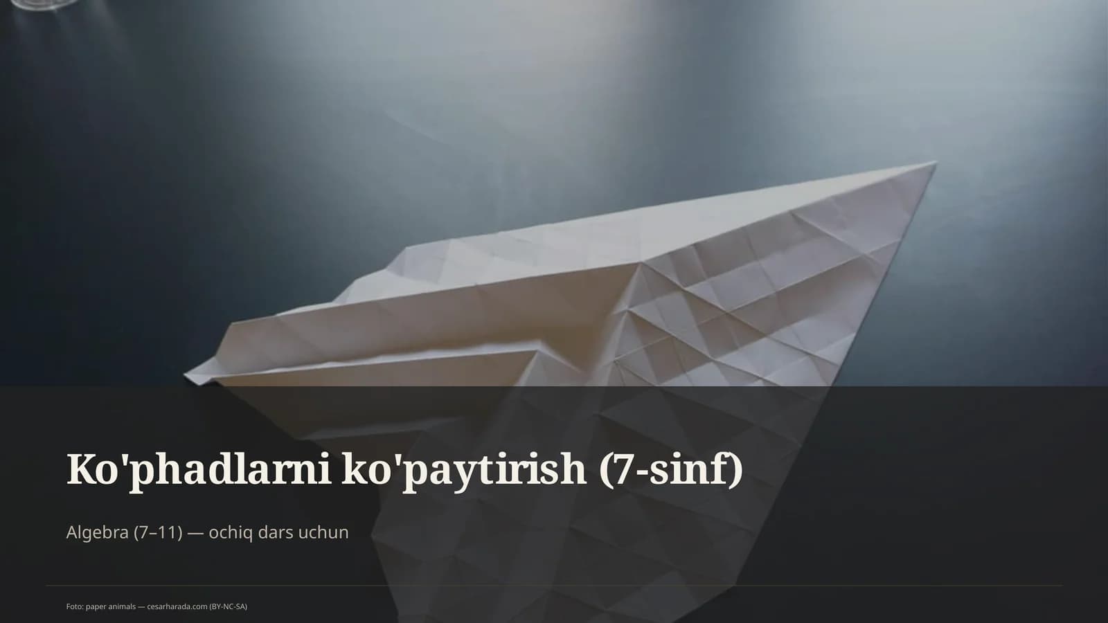 Ko'phadlarni ko'paytirish (7-sinf)
