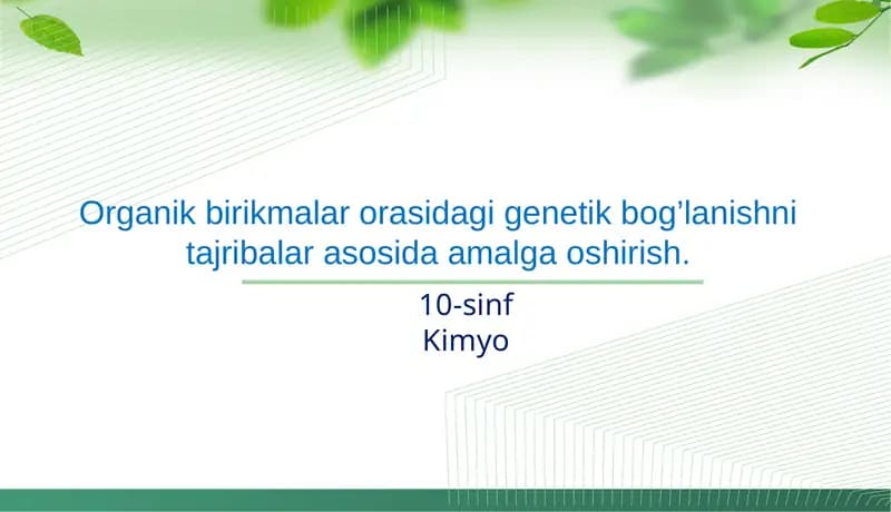 10-sinf Kimyo