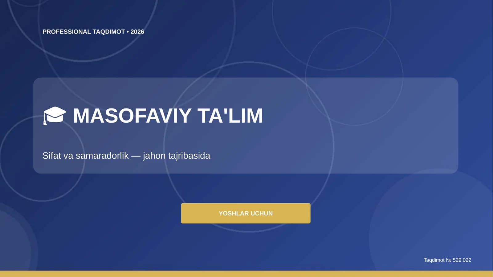 Masofaviy ta'lim: sifat va samaradorlik (jahon tajribasida) [yoshlar uchun]